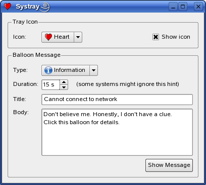408x368 Qt System Tray Icon Example
