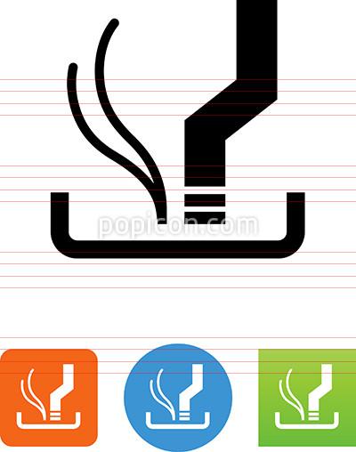 400x508 Cigarette Butt In Ash Tray Icon