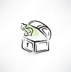 295x299 Treasure Chest Icon Stock Vectors