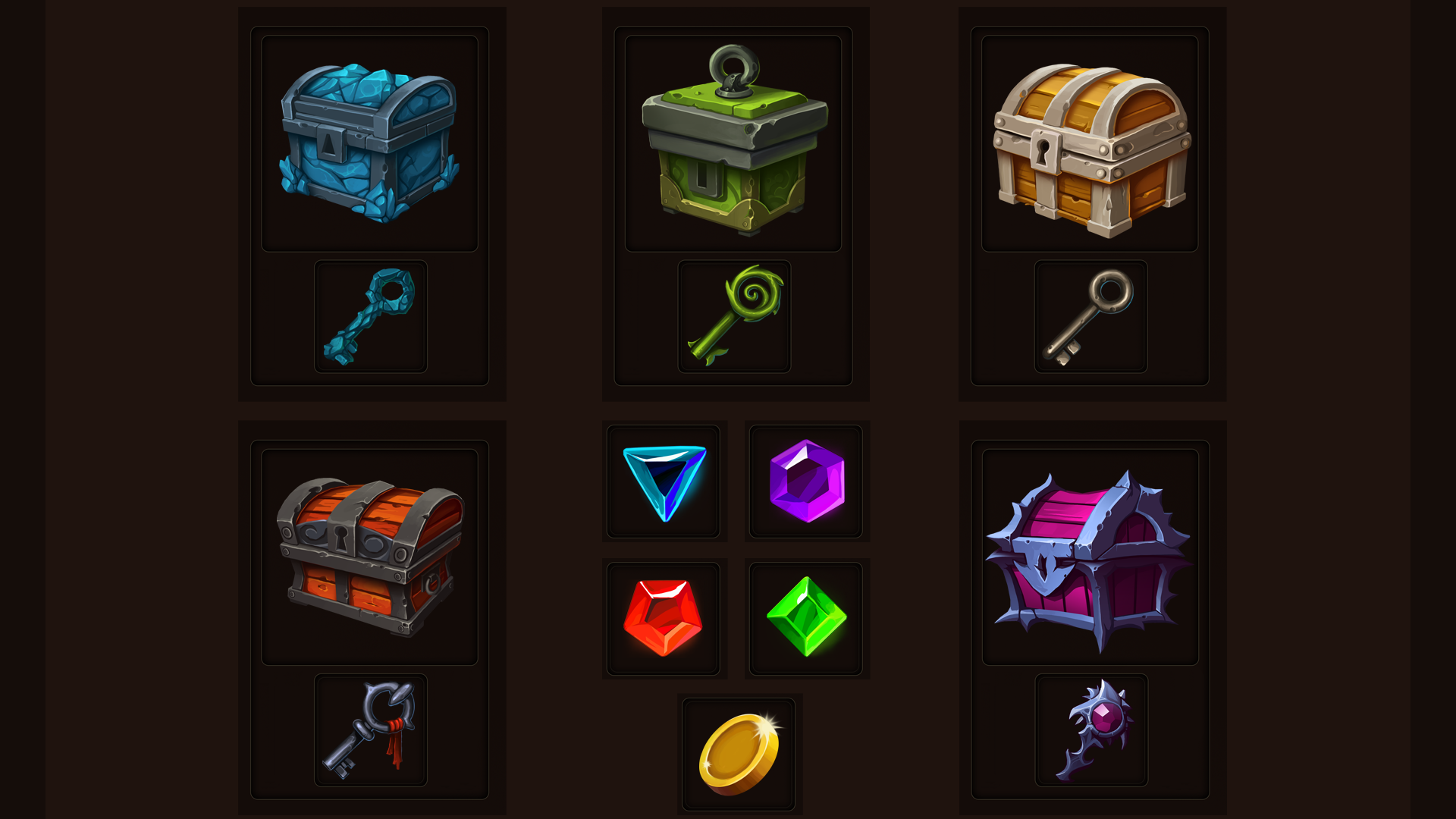 1920x1080 Treasure Chest Icons