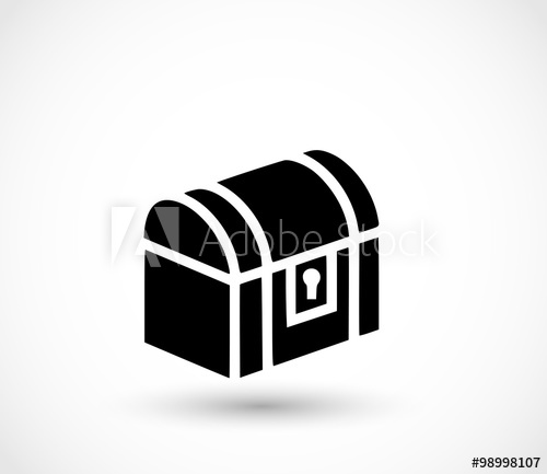 500x433 Treasure Chest Icon Vector