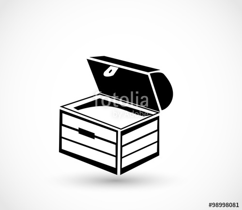 500x433 Treasure Chest Icon Vector Stock Image And Royalty Free Vector