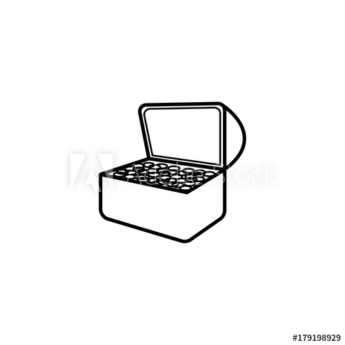 500x500 Treasure Chest Icon Simple Line Games Icon Can Be Used As Web