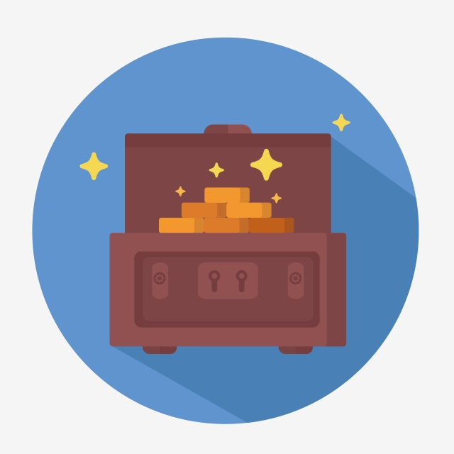 640x640 Gold Treasure Chest Icon Design, Gold, Box, Golden Box Png