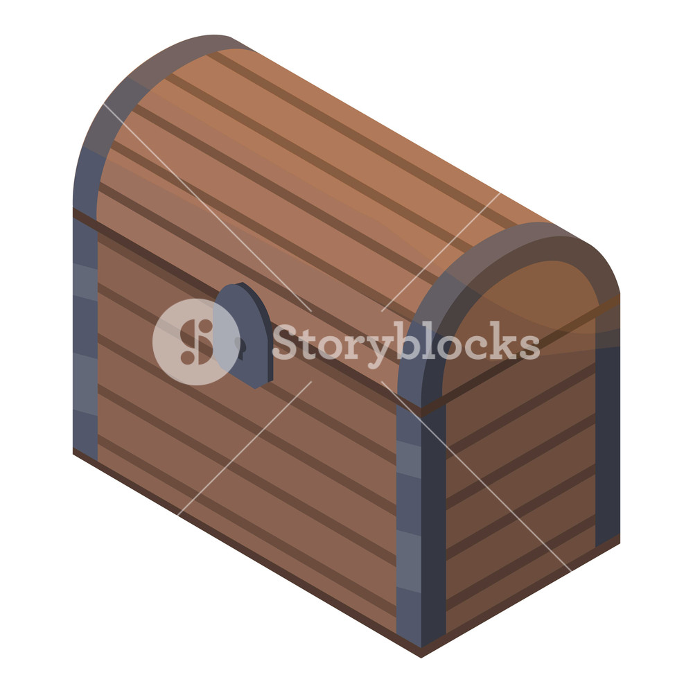 1000x1000 Pirate Treasure Icon Isometric Of Pirate Treasure Vector Icon