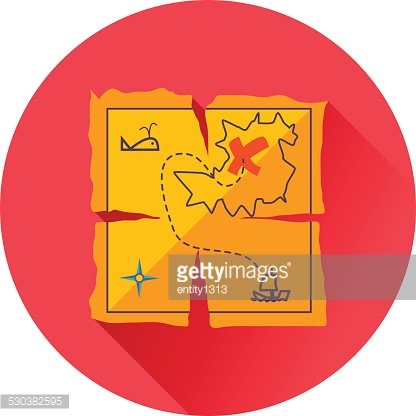 416x416 Treasure Map Icon Premium Clipart