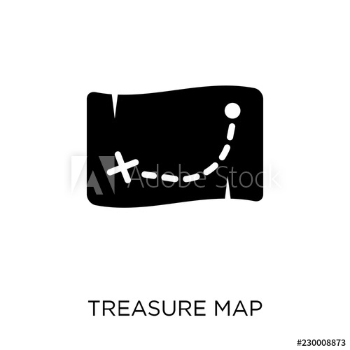 500x500 Treasure Map Icon Treasure Map Symbol Design From Nautical