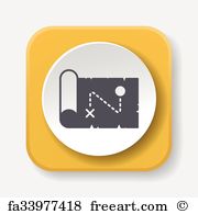 180x195 Free Art Print Of Treasure Map On Parchment Scroll Illustration