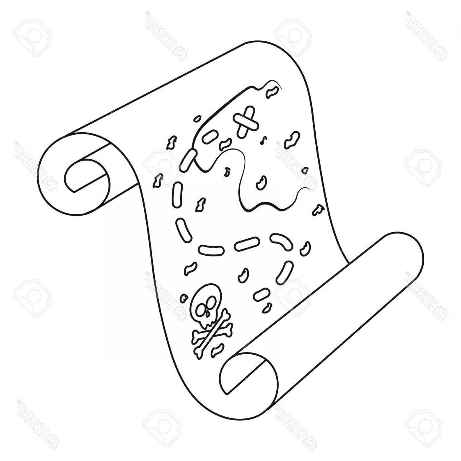 1560x1560 Photostock Vector Pirate Treasure Map Icon In Outline Style