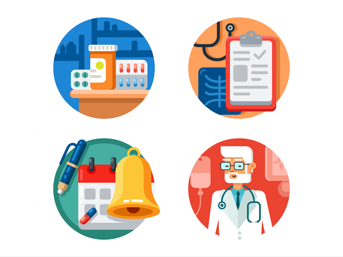 1160x870 Medical Treatment Icons