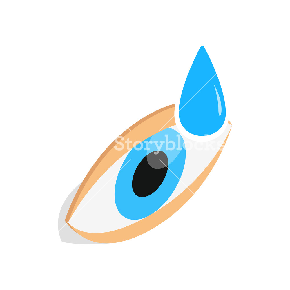 1000x1000 Eye Drops For Treatment Icon In Isometric Style Isolated