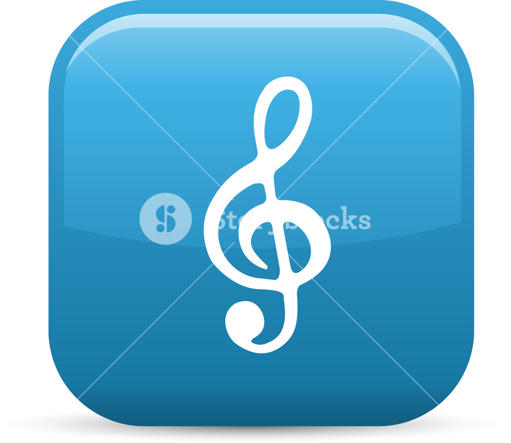 1000x867 Treble Clef Elements Glossy Icon Royalty Free Stock Image
