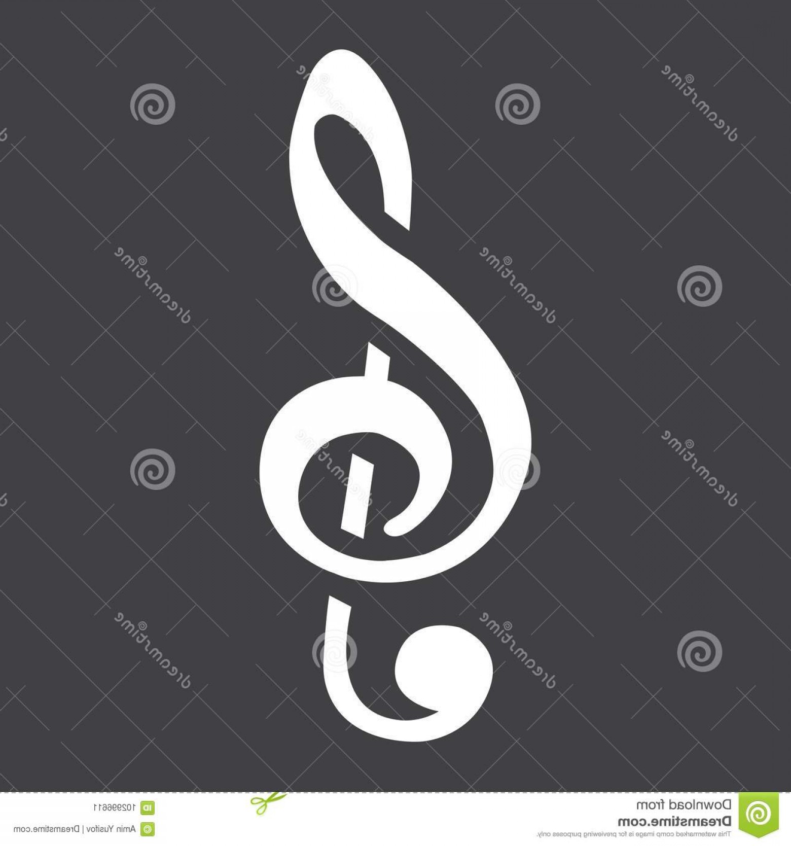 1560x1668 Treble Clef Glyph Icon Music Instrument Note Sign Vector Graphics