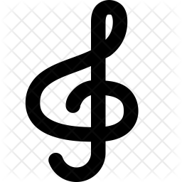 256x256 Treble Clef Icon Of Glyph Style