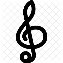 256x256 Treble Clef Icon Of Line Style
