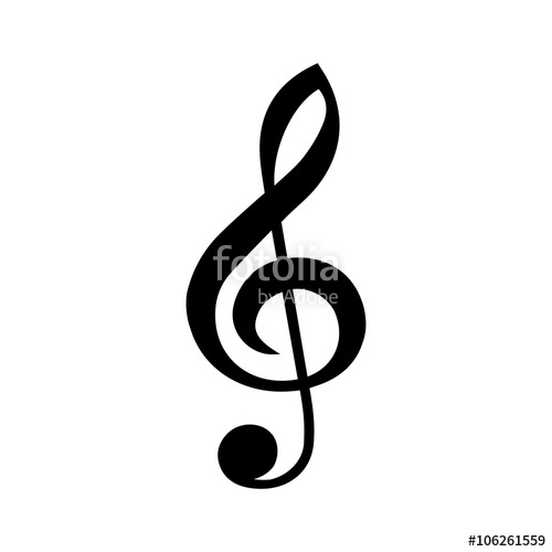 500x500 Treble Clef Icon Stock Image And Royalty Free Vector