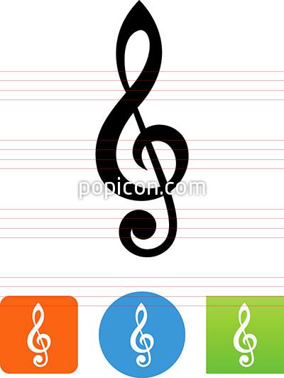 400x532 Vector Treble Clef Icon