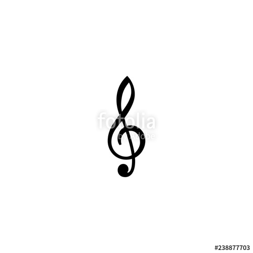500x500 Treble Clef Vector Icon Treble Clef Sign On White Background