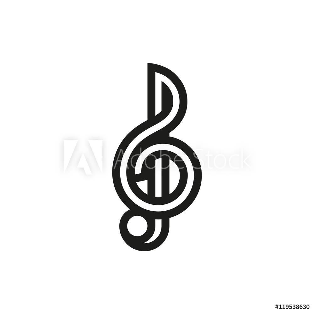 1000x1000 Photo Art Print Treble Clef Icon On White Background Europosters