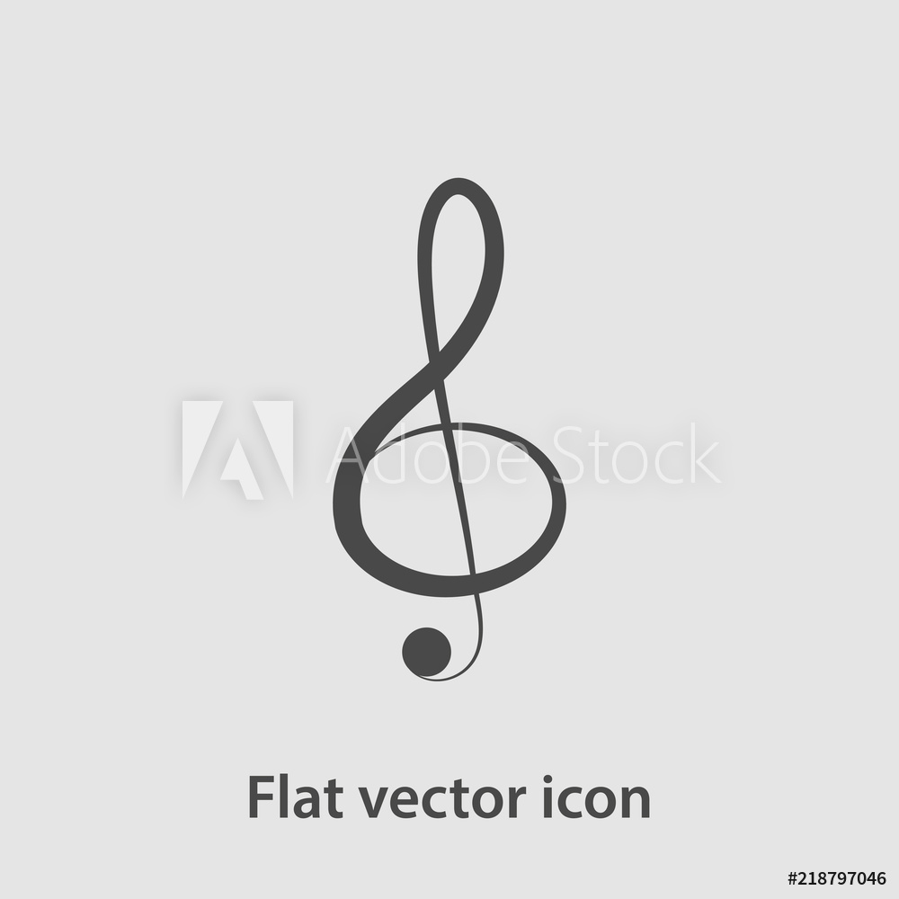 1000x1000 Photo Art Print Treble Clef Icon Europosters