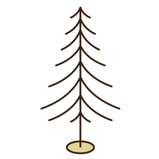 512x512 Christmas Tree Branches Stroke Icon