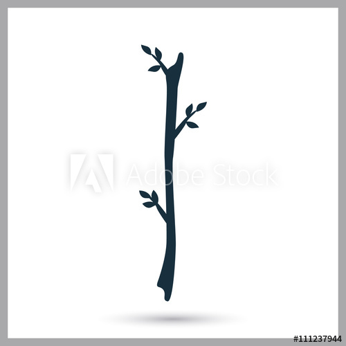 500x500 Tree Branch Icon On The Background