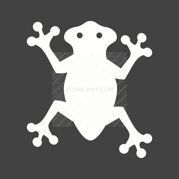 600x600 Frog Glyph Inverted Icon