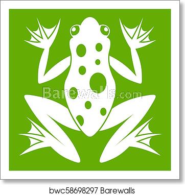 362x382 Frog Icon Green, Art Print Barewalls Posters Prints