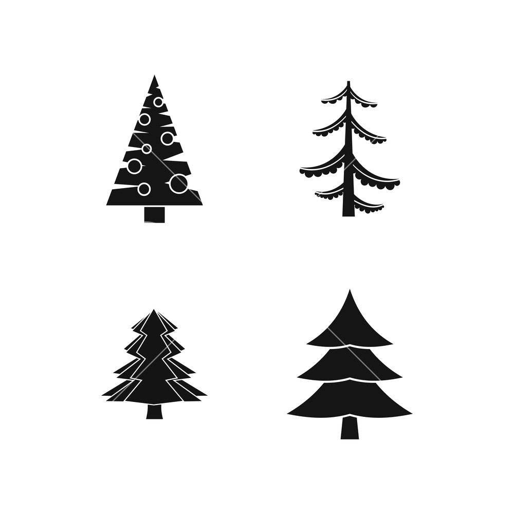 1000x1000 Fir Tree Icon Set Simple Set Of Fir Tree Vector Icons For Web