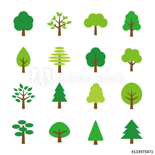 500x500 Tree Icon Set