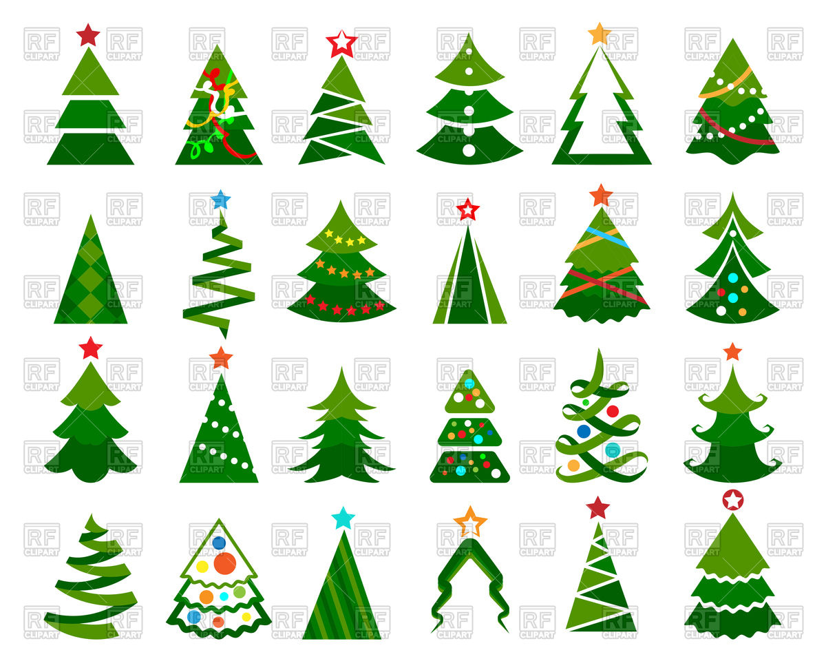 1200x960 Christmas Tree Icon Set Vector Image Of Plants And Animals
