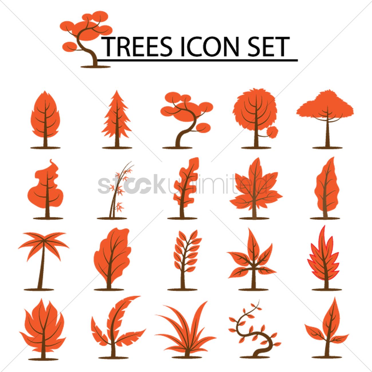 1300x1300 Free Tree Icon Set Vector Image