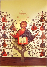 Christ The Tree Of Life, Byzantine Greek Orthodox Icon 182x260 Christ The Tree Of Life, Byzantine Greek Orthodox Icon