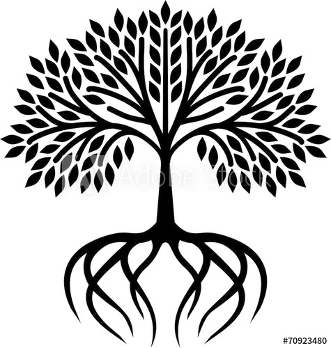475x500 Tree Icon With Roots