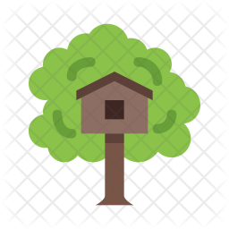 256x256 Treehouse Icon Of Flat Style