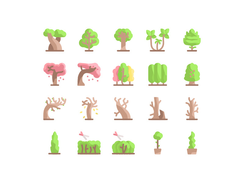 800x600 Trees Icon Set