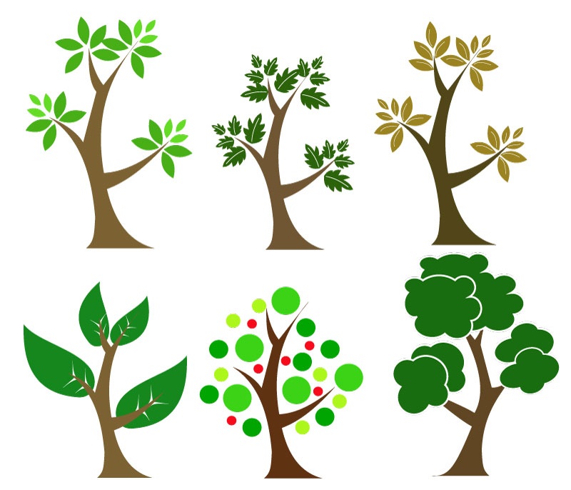 800x686 Tree Icon Set Vector