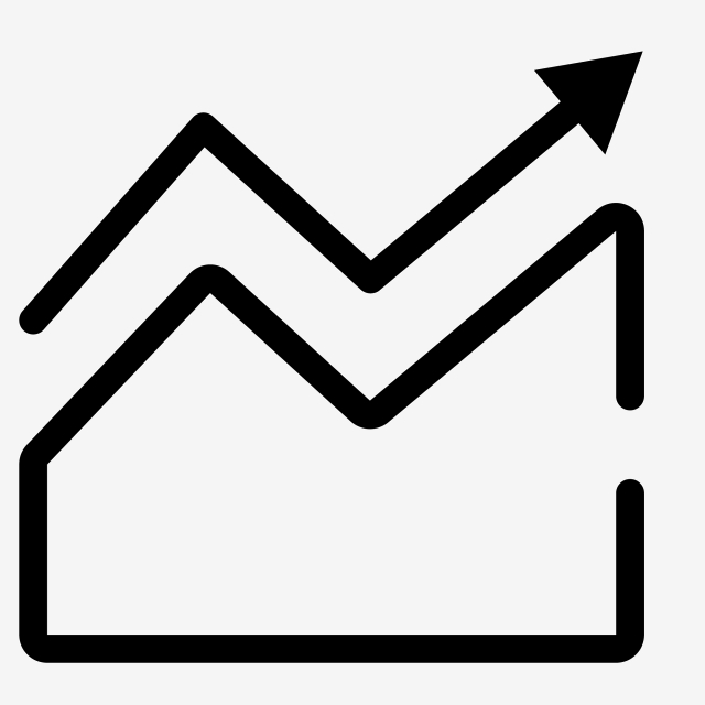 640x640 Office Trend Chart Icon Design, Arrow, Office, Truck Png