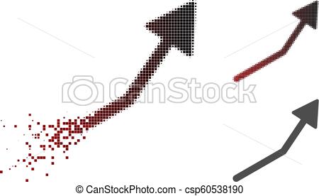 450x276 Dissolving Pixel Halftone Positive Trend Arrow Icon Positive