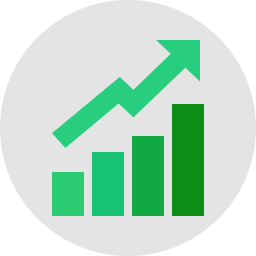 256x256 Upward Trend Icon Flat
