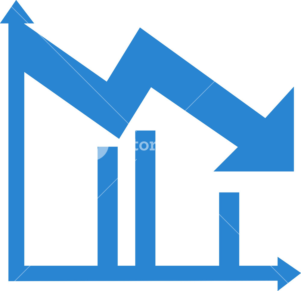 1000x967 Downward Trend Chart Simplicity Icon Royalty Free Stock Image