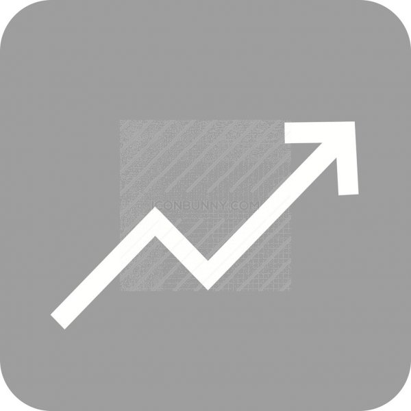600x600 Trending Up Flat Round Corner Icon
