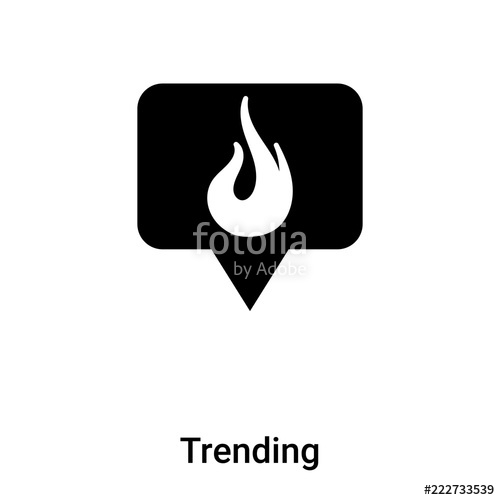 500x500 Trending Icon Vector Isolated On White Background, Logo Concept
