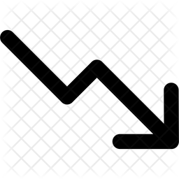 256x256 Down Trending Icon Of Line Style