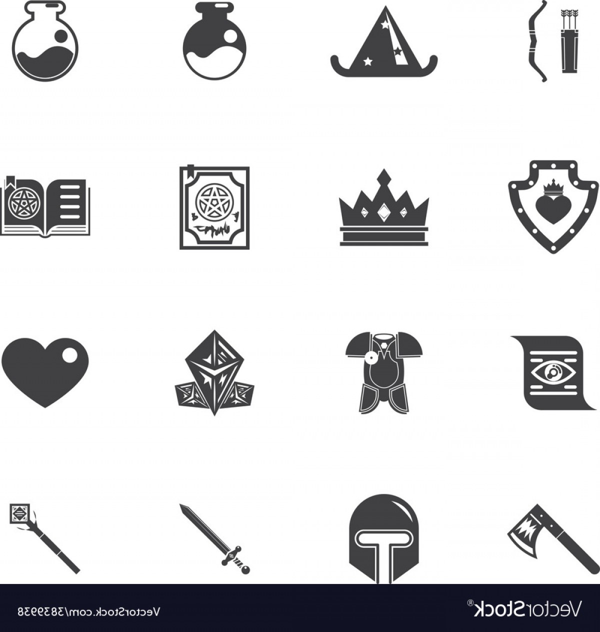 1200x1263 Fantasy Game Trendy Icons Vector Cqrecords