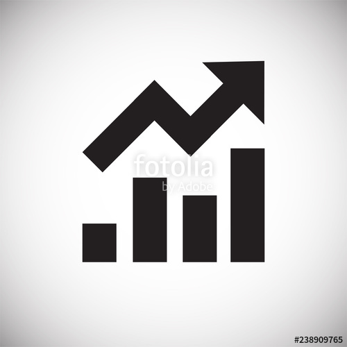 500x500 Grow Diagram Icon On White Background For Graphic And Web Design