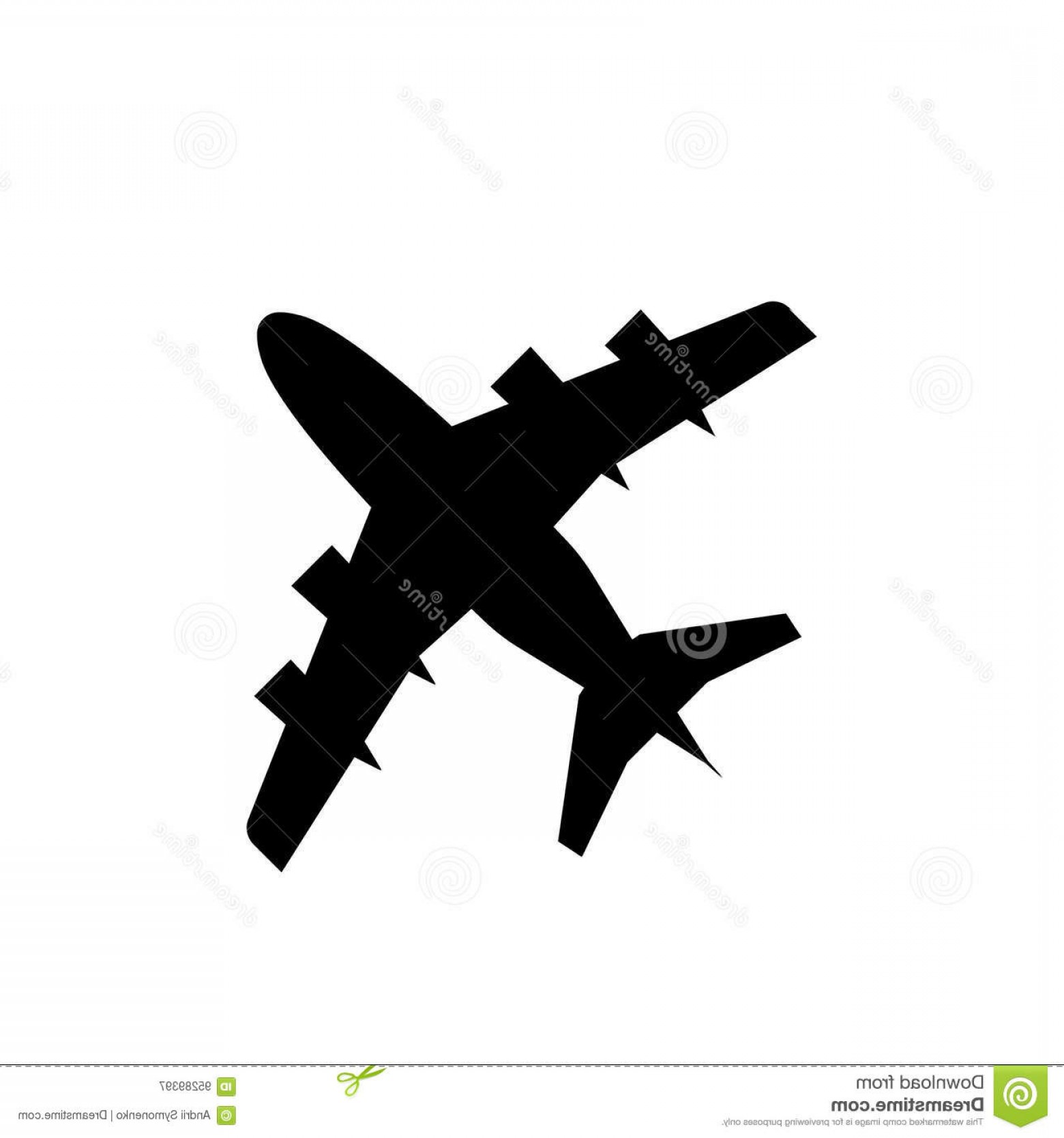 1560x1668 Stock Illustration Airplane Trendy Icon Silhouette Plane Vector