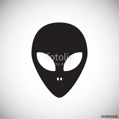 500x500 Ufo Alien Icon On White Background For Graphic And Web Design