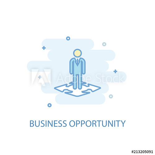 500x500 Business Opportunity Line Trendy Icon Simple Line, Colored