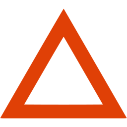 256x256 Soylent Red Triangle Outline Icon